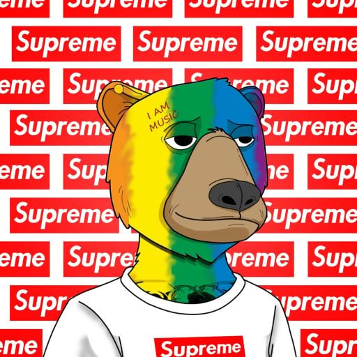Supreme Bear, cartoon, cool, HD phone wallpaper